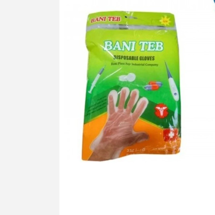 دستکش نایلونی یکبار مصرف بانی طب
