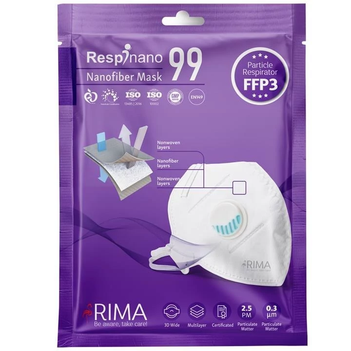 ماسک N99 FFP3 بدون سوپاپ (11 لایه)