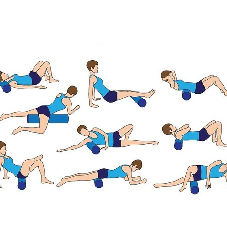 فوم رولر 30 سانتی ساده مدل لوله ای sportfit